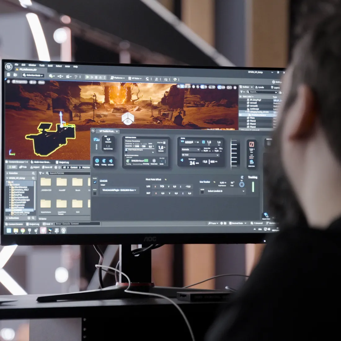 Photo de tournage au studio Spark Studios