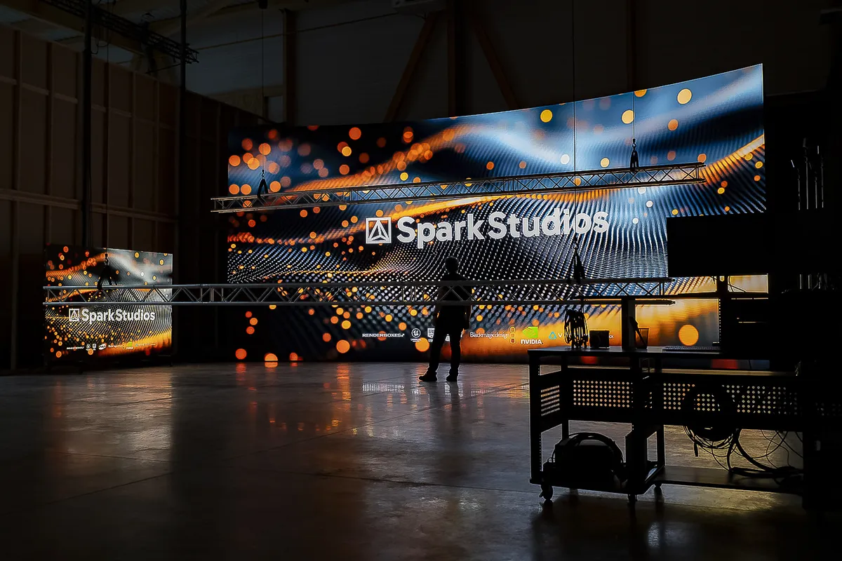 Le mur LED du plateau FX Space