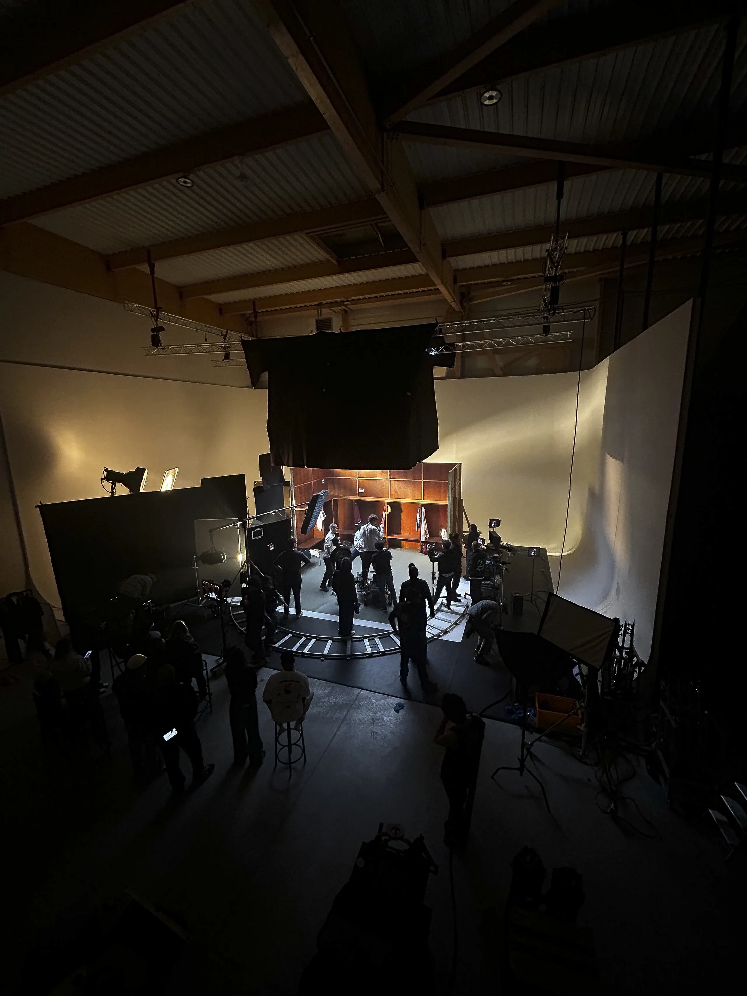 Tournage sur le plateau Infinity Wall