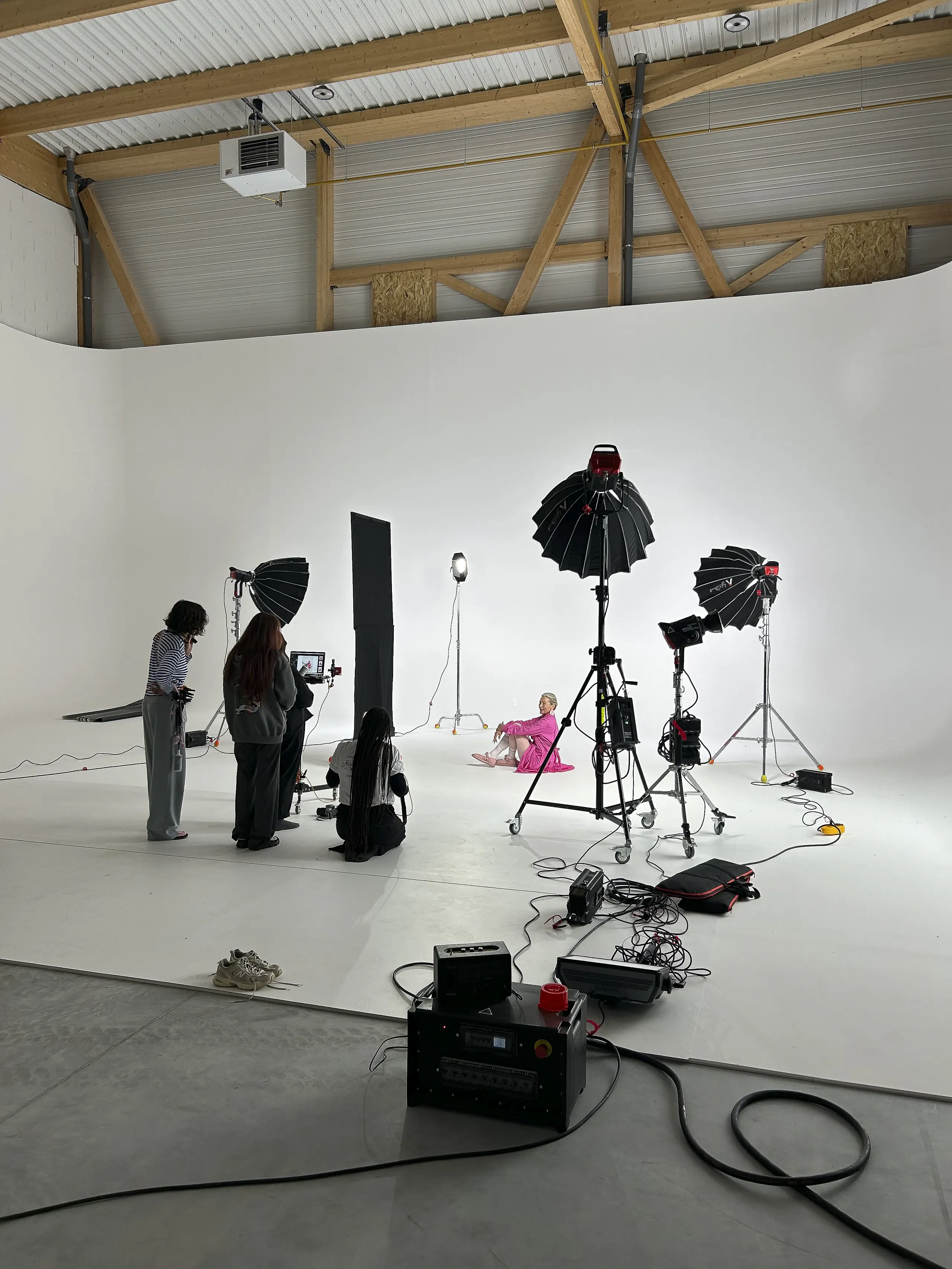 Tournage sur le plateau Infinity Wall