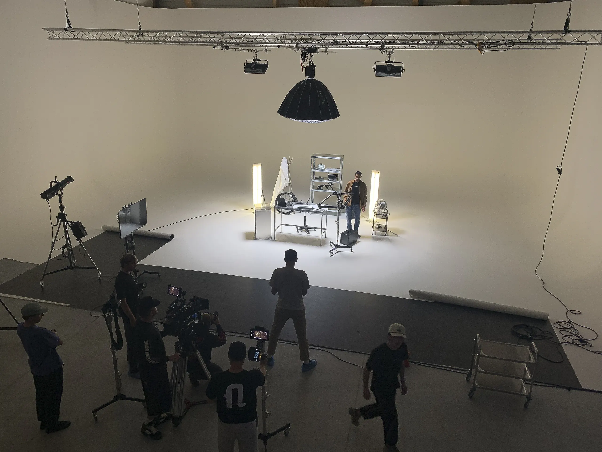 Tournage sur le plateau Infinity Wall