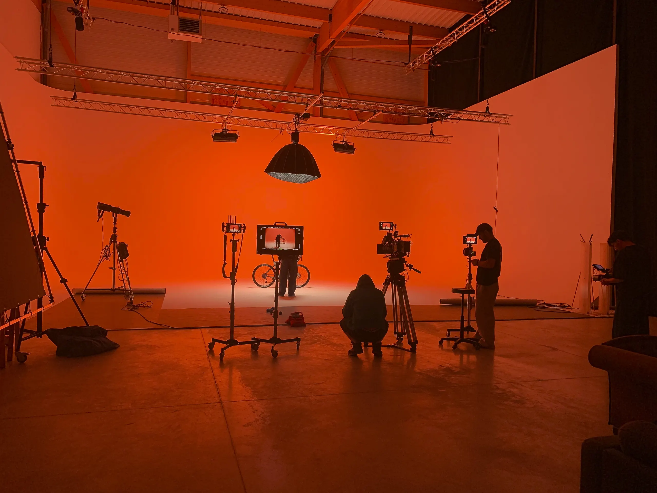 Tournage sur le plateau Infinity Wall